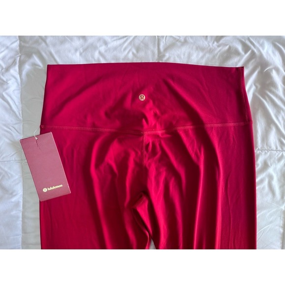 New Lululemon Align HR Pant 25" Size 14 Legging Pant NEW YEAR Gold & Dark Red - Picture 8 of 10